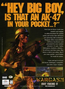 oldpcgads:  Yes. This was a real game: Wargasm