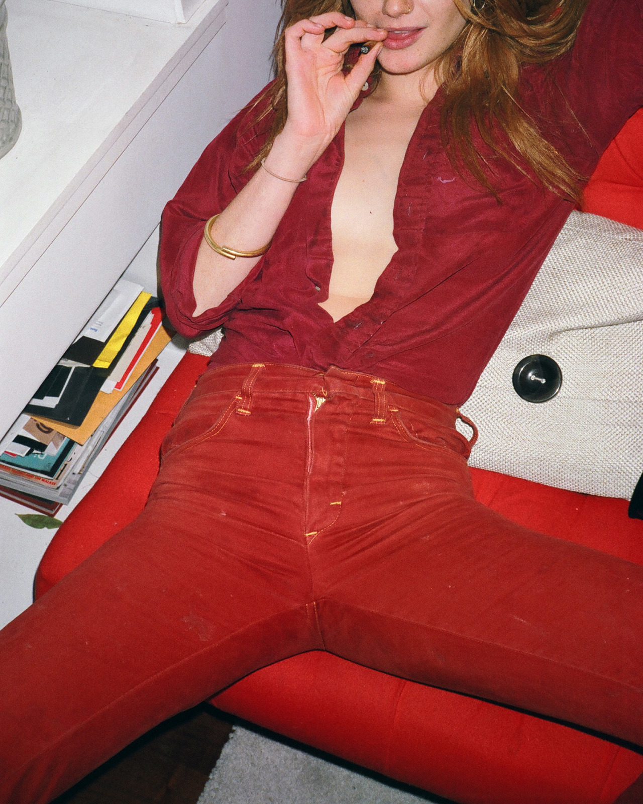 rebekahcampbellphoto:  Loren in red on red, November 2015 (Rebekah Campbell) 