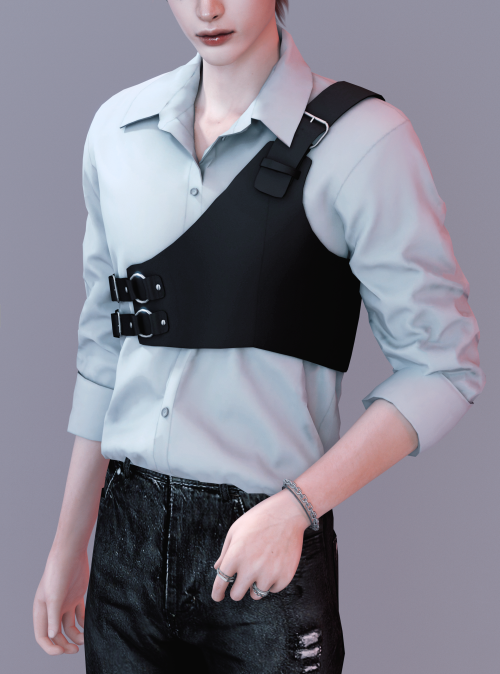 rona-sims: [RONA]﻿ LIVED Harness Shirts TS4New mesh10 SwatchesHQ Compatible[T.O.U]Do not re-upload &