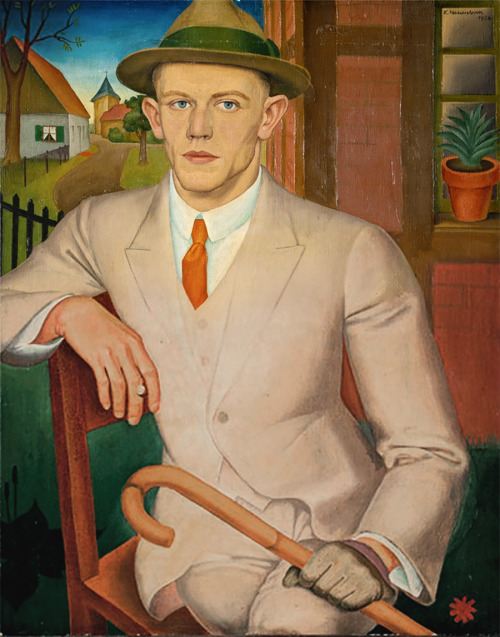 visual-sandwich:Karl Hauenherm -   Porträt Maler Hölscher - 1924  