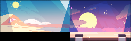 A selection of Backgrounds from the Steven Universe episode: Historical FrictionArt Direction: Jasmin LaiDesign: Steven Sugar and Emily WalusPaint: Amanda Winterstein and Ricky Cometa