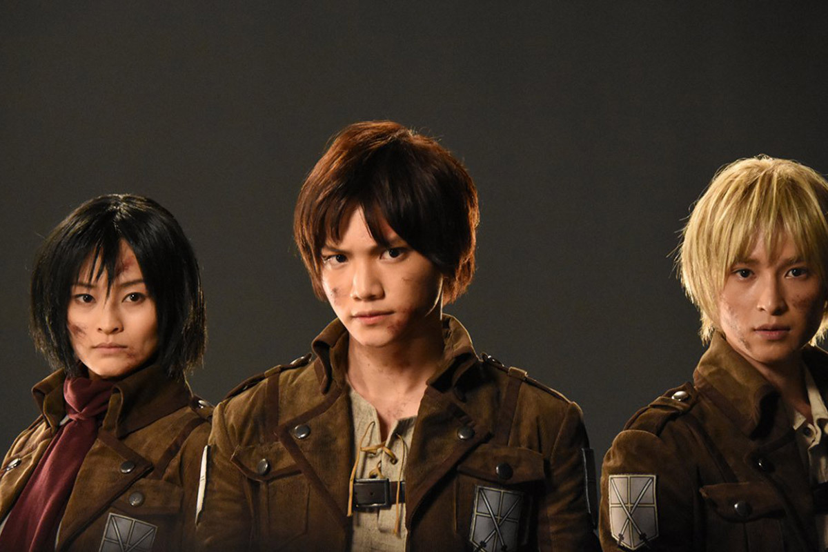 New images of the Shiganshina Trio cast for the upcoming   “LIVE IMPACT”   Shingeki