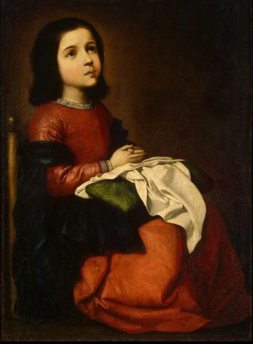 rodolphe-gauthier-img-database: Francisco de Zurbaran, “La Vierge enfant” Peinture utilisée dans le