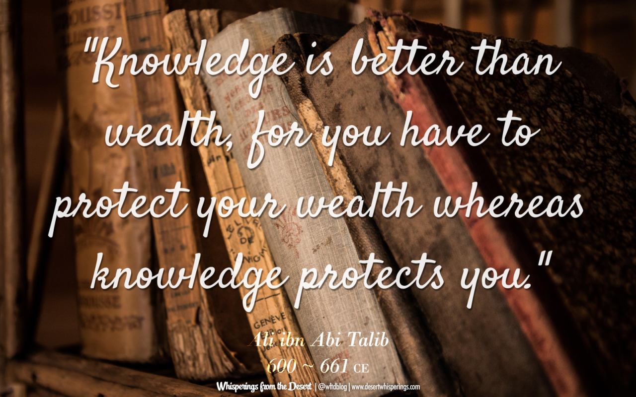 wealth is better than knowledge