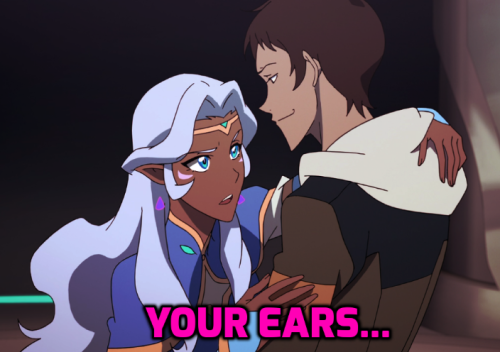 redrobokitty: Allura actually thinks Lance’s ears are super cute. They are really round and stick o