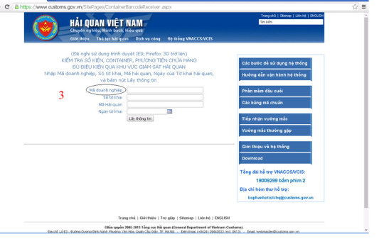 Hướng dẫn cách in mã vạch tờ khai từ tổng cục hải quan