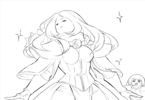 boltertokokoro - Patreon Sketch - Sister of Battle with long...