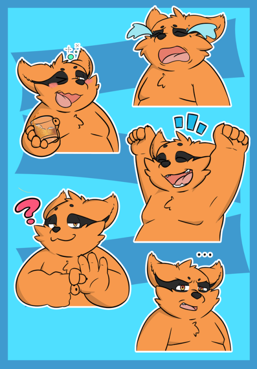 polaric314: Commission - @kyuubiqq Sticker Set Sticker pack commission for my good friend Kyuubi&nbs