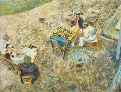 A Game of Draughts   -    Edouard Vuillard , 1906French,  1868 - 1940Oil on canvas,   76.2 cm (30 in