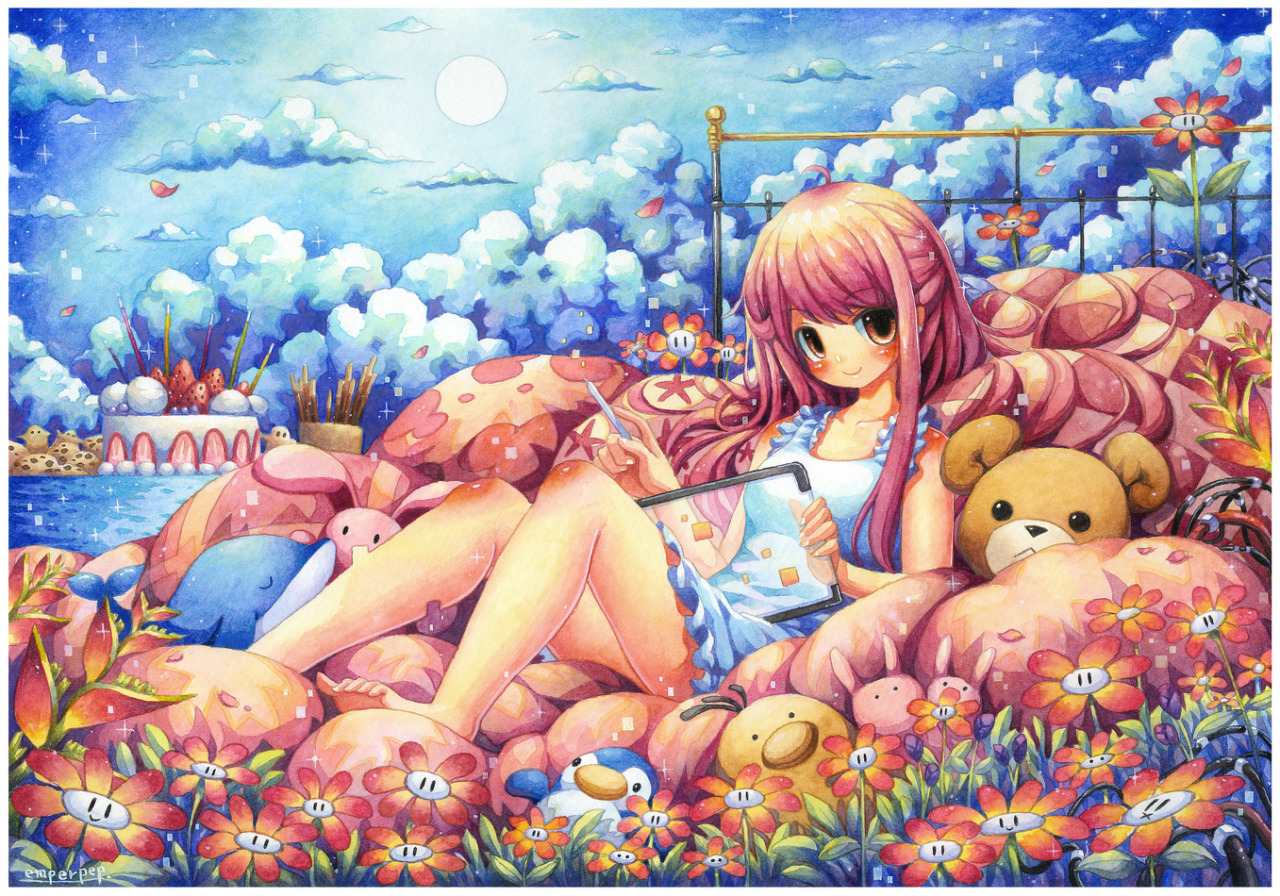 fandom-artworks: emperpep:    Shelter fanart watercolor commission for kawaiipony2.deviantart.com