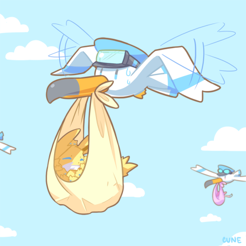 cinamoncune:Giant Wingulls Delivery Service.