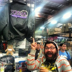 prioritiesintact:  Just a little excited about this #xena jacket. #frankandson #nerdshit  (at Frank &amp; Son Collectible Show)