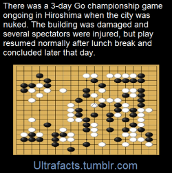 Ultrafacts:  The Atomic Bomb Go Game Is A Game Of Go That Was In Progress When The