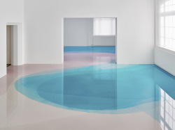 culturenlifestyle:  1,400 Square Feet of Cotton Candy-Colored Resin Flood Inside German Museum  Painter Peter Zimmermann has covered  the Museum für Neue Kunst in Freiburg, Germany with cotton candy colored hues of bright blue, pink and peach resin on