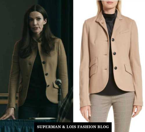 Who: Elizabeth Tulloch as Lois LaneWhat: Rag &amp; Bone Slade Wool Jacket - Sold Out. Avail