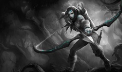 Monochromatic Splash Art: Woad Ashe by AODRG