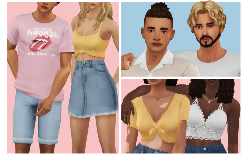 aharris00britney: AxA 2019 | 36 CAS Items for Male &amp; Female Sims This is a cc collab that @a