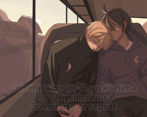 hychlorions:Commission for @suckishima! This is a scene from their fic, More to Learn, which you can