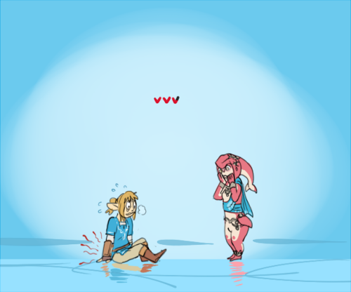 morbart: Mipha, it’s fine, it’s just a bump.  You don’t have to-  Mipha, no. 