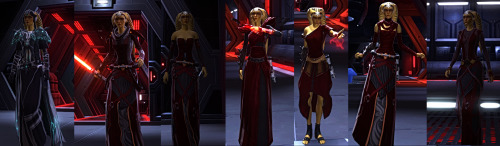 Outfit reference for some of my SWTOR characters, because why the hell not. Class and spec on each o