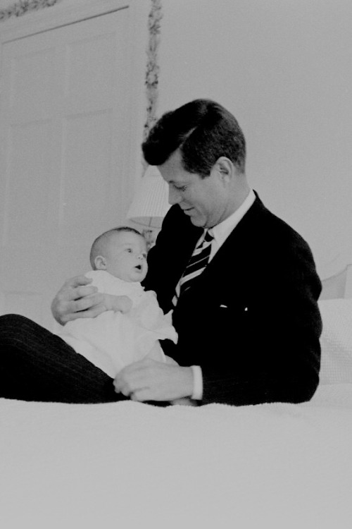 JFK And His Baby Girl, Caroline.