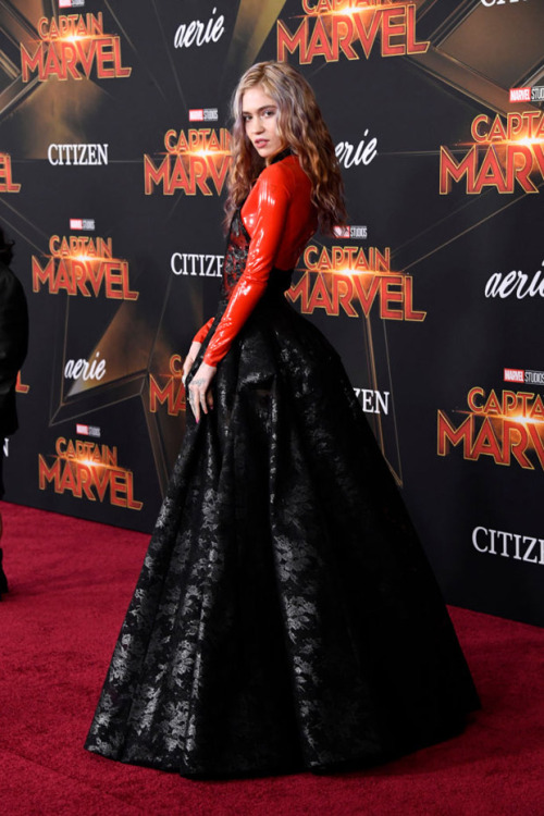Grimes, the LA premiere of Marvel Studios ‘Captain Marvel’ on Monday (March 4) in Hollywood, Califor