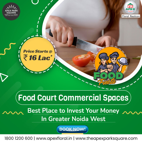 The Food Court Price Starts @ Rs. 16 Lac*. Apex Park Square Give
You Assured Returns* Catch this Opportunity & Book Now! Hurry! Food Court
Commercial Space! Best Place to Invest Your Money in Greater Noida West.  Call Us – 1800-1200-600 or Visit Us at https://theapexparksquare.com/ #ApexParkSquare#CommercialProperty#RetailSpaces#Offer#PropertyInvestment#RetailShops#FoodCourt#CommercialSpaces#Discount#FoodFiesta