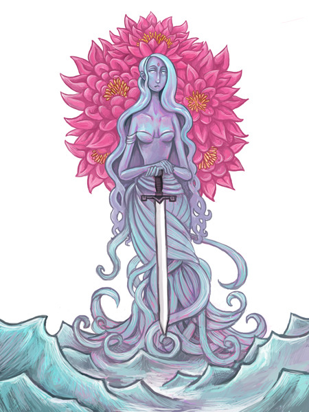 quick lady of the lake painting for sketch dailies :) Fun to do something that&rsquo;s not for s