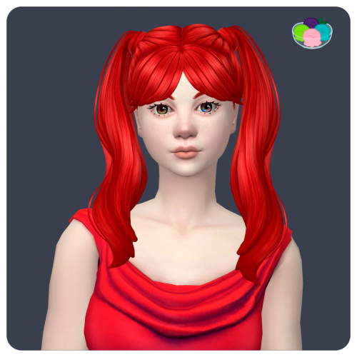 kissalopa: @simstrouble’s Midge Hair in Sorbets Remix Requires: Mesh 76 add-on swatches in Sorbets 