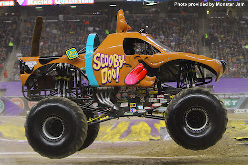 Monster Jam Scooby Doo truck roars in Des Moines