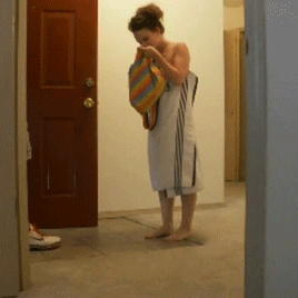 pizza-dare: Towel-drop for the Chinese food delivery guy.Nice bod!!gifs by pizza-dare