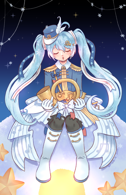 snow miku~ thank you for commissioning me to draw more miku!!!
