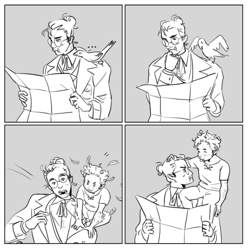 ssomething-nothing: goodbirb:fero and his usual shenanigans ! Image Description: A four panel sketch