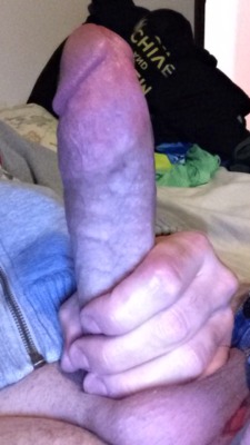 blogxlbigdick:  sofakinggoodddddd:  Playing with my big cock this morning   #thick cock