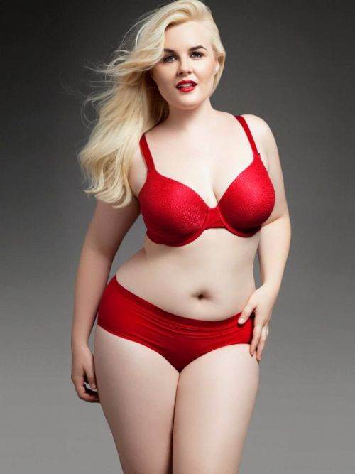 Curves in lingerie