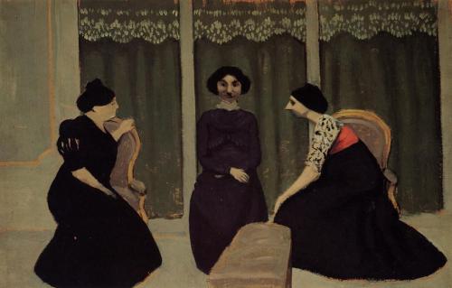 artist-vallotton: Gossip, 1902, Felix Vallotton