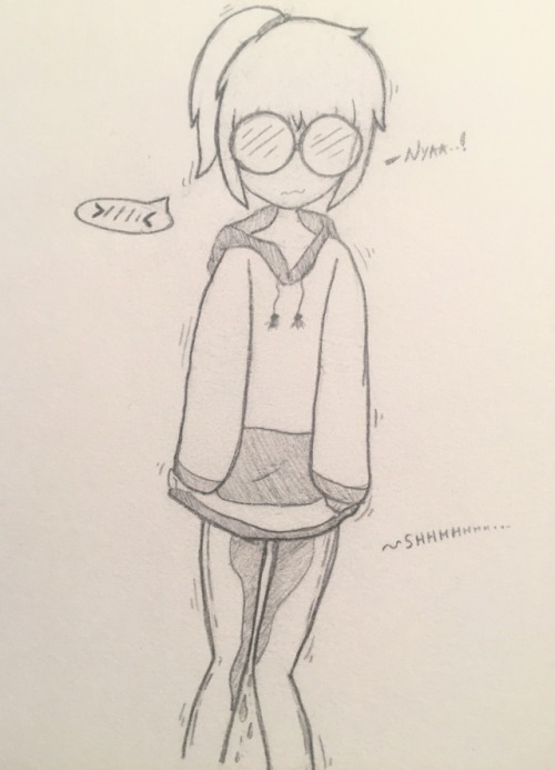 fluffy-omorashi: Having trouble drawing eyes? Big cartoony glasses it is then! 👓