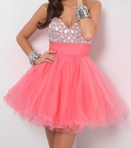 Short coral prom dresses