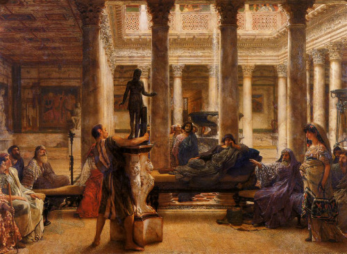 classical-beauty-of-the-past: Roman art lovers by Sir Lawrence Alma-Tadema 18701868