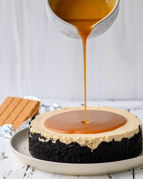 sweetoothgirl:  No Bake Caramelized White Chocolate Cheesecake