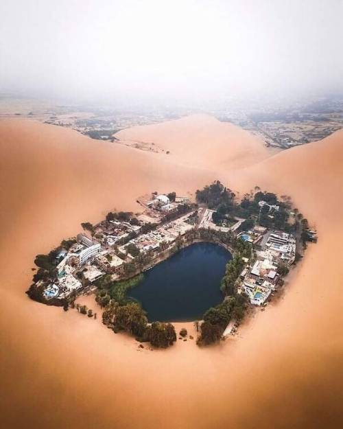 misterlemonzafterlife:angel-kiyoss:A little city in desert.A little city in desert.Huacachina,