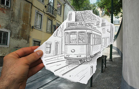 relativetoearth:  Ben Heine - Pencil Vs. Camera 