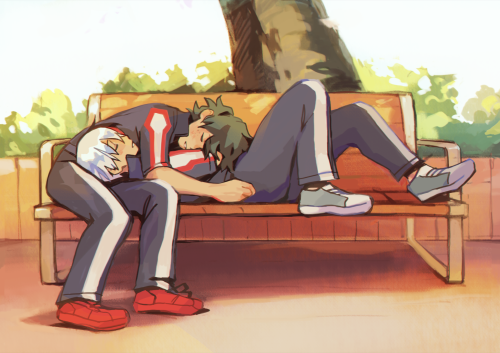 knightic:taking a nap on a sunny bench