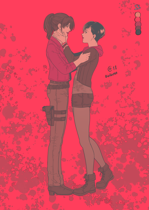 autumn-sacura:  100 Palette Challenge#53.   Claire x Moira from Resident Evil: Revelations 2 game Pa