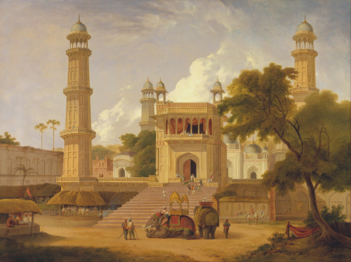 Indian Temple, Said to be the Mosque of Abo-ul-Nabi, Muttra, Thomas Daniell, 1827