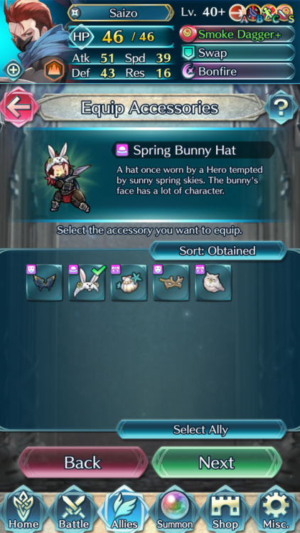 72stars:  72stars: FEH received an Important Update, and thus edit: receives bunny hat, immediately slaps Feh doll off of Saizo’s head and replaces it with bunny hat perfection  updated the post with another important updateIS please give us another
