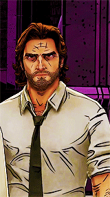  Bigby Wolf adjusting his tie  