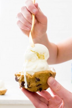 fullcravings:  Cookie Dough Ice Cream Cups