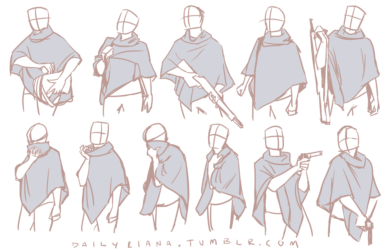 art tutorials and references — dailyriana: I finally managed to acquire a  poncho...