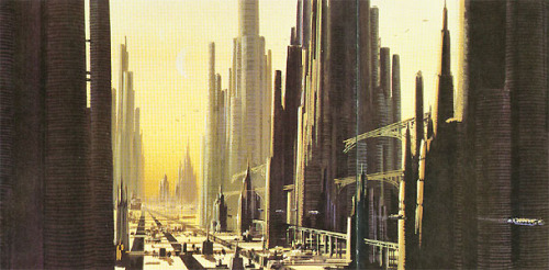 alwaysstarwars:Coruscant - Art by Ralph McQuarrie